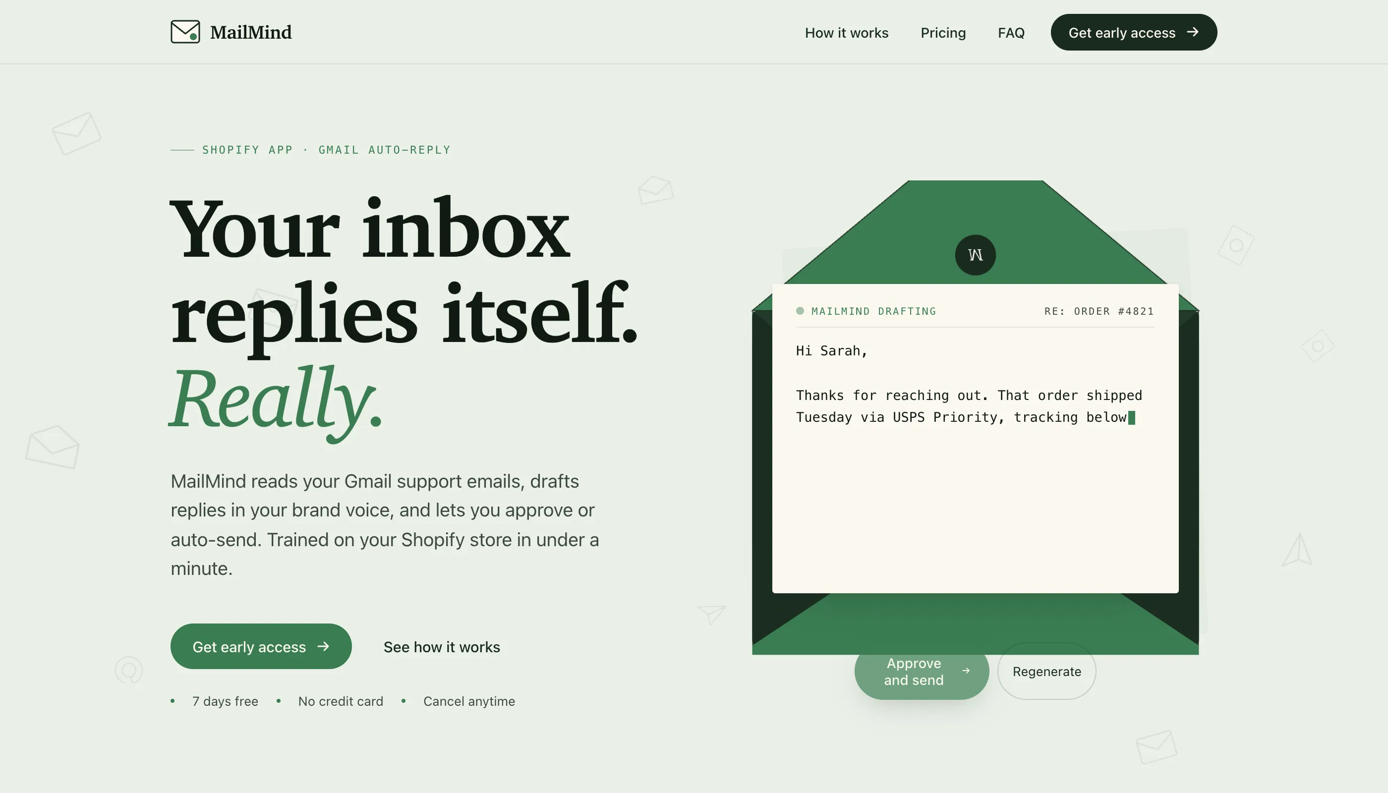A Shopify app that drafts your support replies for you.  project screenshot